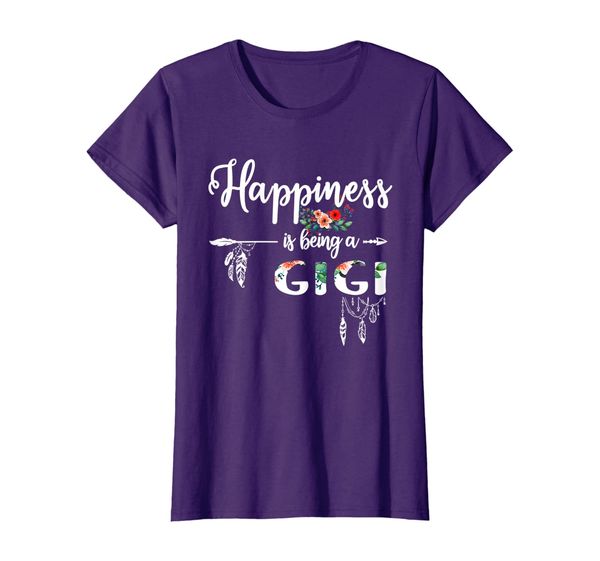 

Womens Grandma Shirt Happiness is Being a Gigi Gifts Floral T-Shirt, Mainly pictures