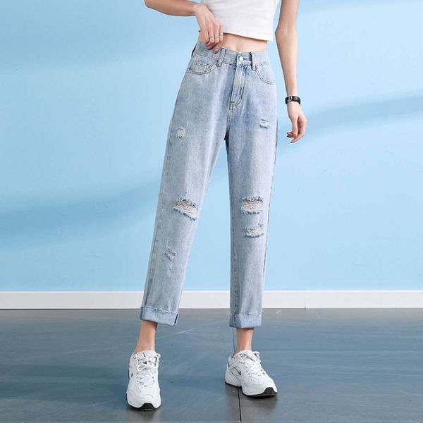 

summer style pants tube loose thin casual and, Blue