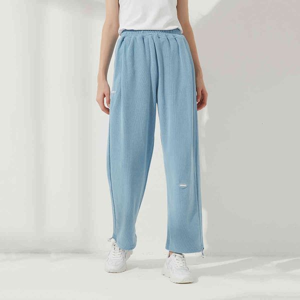 

men's pants wixra women's straight pants 100% cotton, casual elastic-waisted , with printed letter pockets, fashionable bmvi, Black