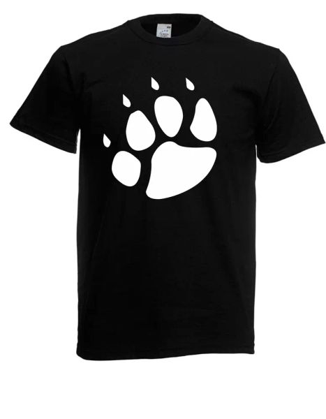 

mens t-shirt  dog paw  size up to 5xl, White;black