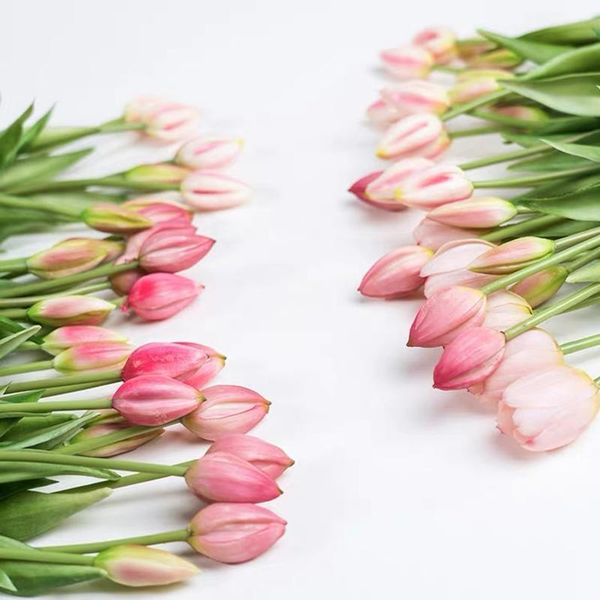 

5head/lot real touch silicone tulip artificial flowers for wedding party home decoration bridal bouquet flores decorative & wreaths