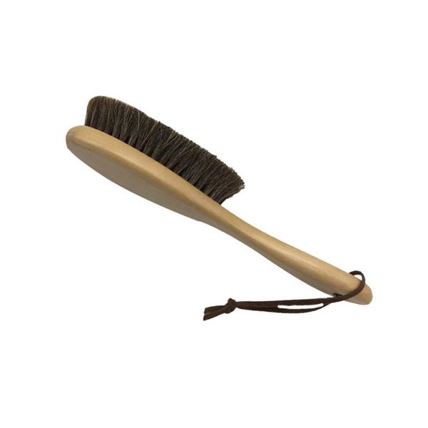 

clothing & wardrobe storage lotus wooden handle shoes brush anti-static hanging horse hair cleaning polishing large clothes care tool