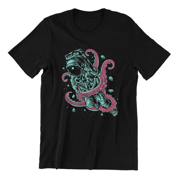 

astronaut ocs dtg printed t shirt retro print trippy band men punk, White;black