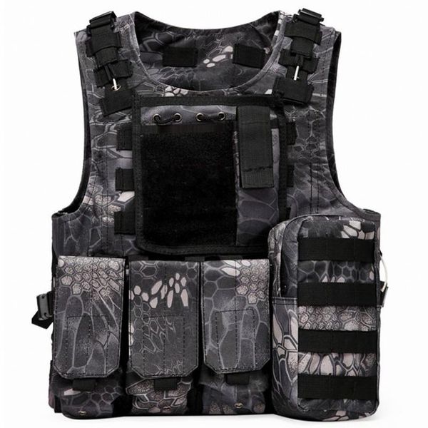 

hunting jackets usmc military army tactical vest molle combat assault plate carrier outdoor paintball cs wargame vests, Camo;black