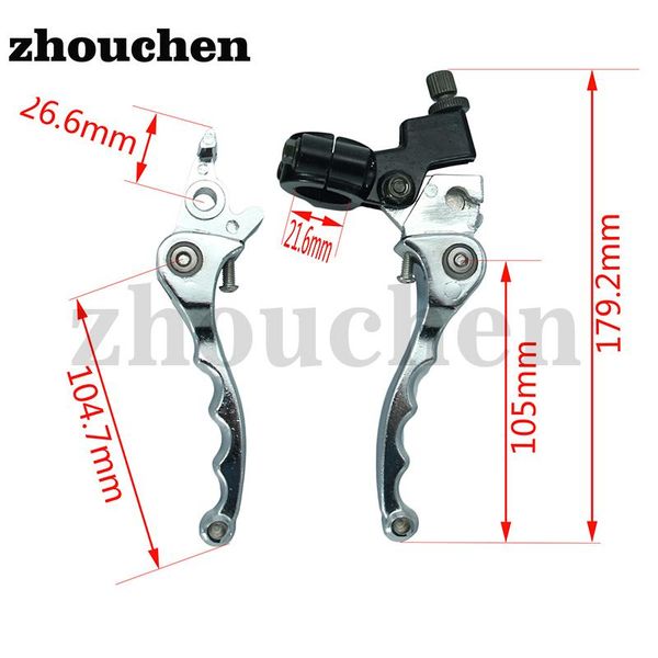 

motorcycle brakes universal anti-drop 3 fingers adjustable foldable brake & clutch lever fit for most and atv wg-106