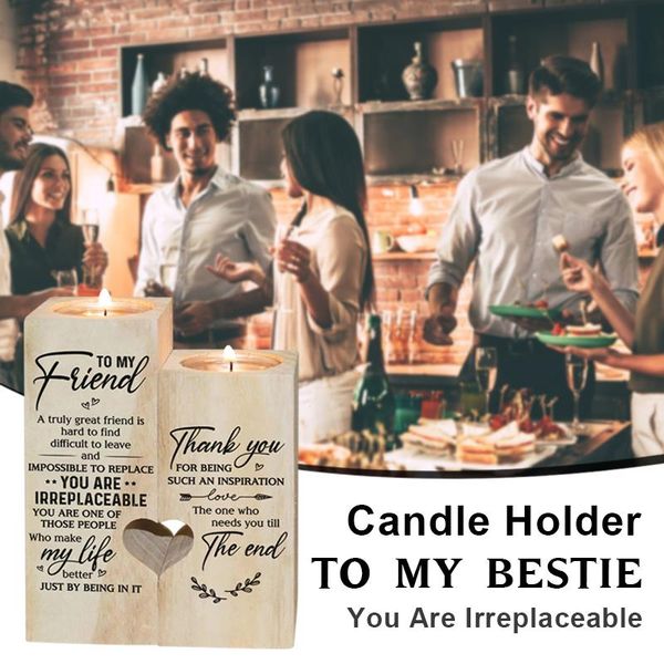 

candle holders to my ie you are irreplaceable holder wooden home deskdecor with fa