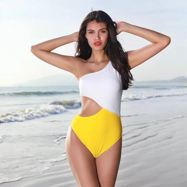 

one-piece suits bikini split swimsuit broken flower beach travel women's surfing swimming suit -40