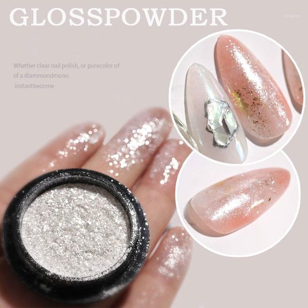 

flash glitter powder mermaid scales dust polarized fairy fine chrome pigment gel polish nail decoration for manicure diy silver1, Silver;gold
