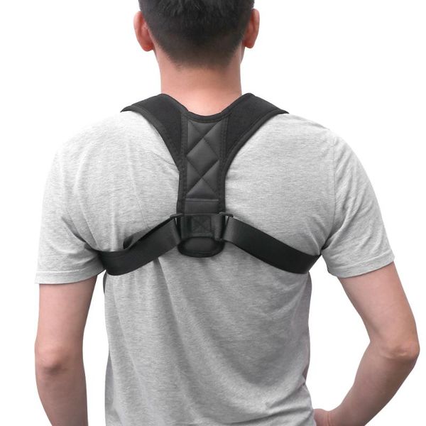

back support 27-36 inch spine posture corrector protection shoulder correction band humpback pain relief brac, Black;blue