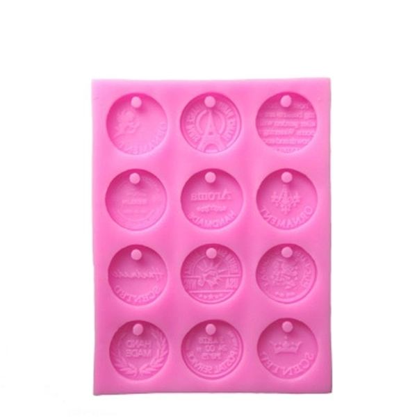

cake tools 12 consecutive coins listed silicone mold english letters manual plaster diy soap chocolate baking tool