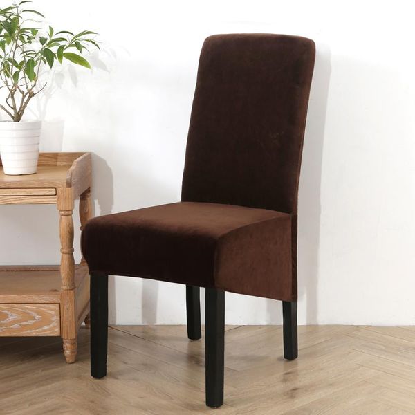 

chair covers xl velvet large size cover spandex solid color thick stretch seat for dining room