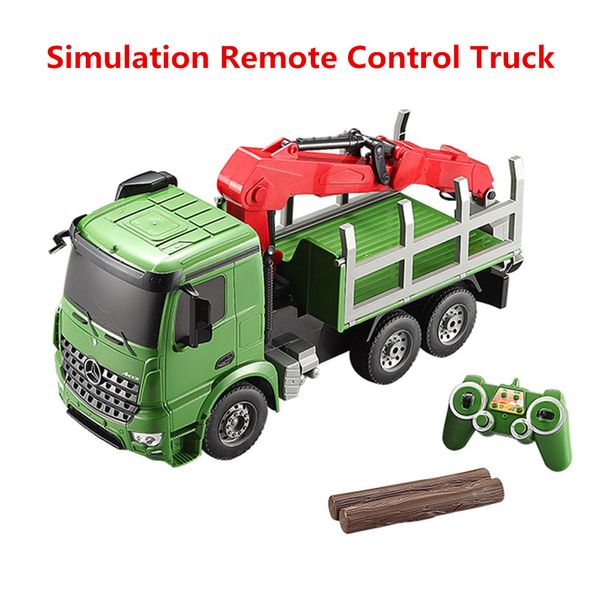 

2.4g 6ch large size simulation remote control truck engineering vehicle transport car educational learning toy kid gifts