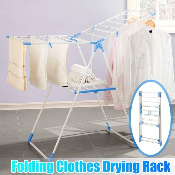 

hangers & racks folding clothes horse airer drying rack foldable hanger cloth laundry dryer hanging concertina indoor outdoor