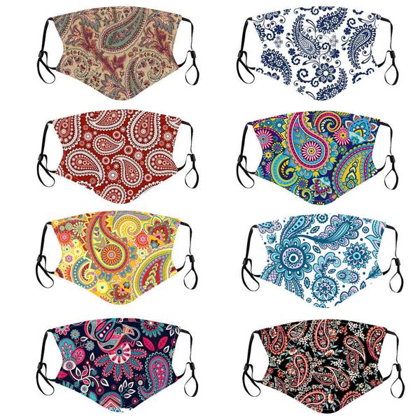 

flower cashew summer thin anti dust and haze wash cloth mask can put pm2.5 filter