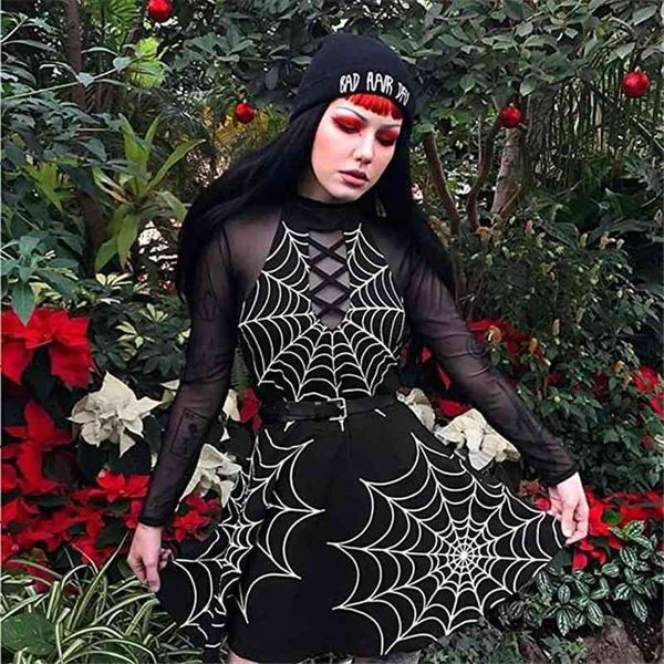 

black slim halloween women dresses high waist halter lace up mini dress off shoulder womens gothic hollow, Black;gray