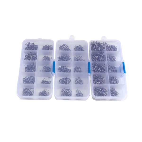 

100-500pcs/box high carbon steel fishing hooks mixed size barbed jig hook carp head for accessories