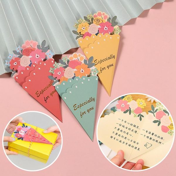 

flower greeting card father day mothers for mother birthday gift anniversary graduation with envelope bouquet decor cards