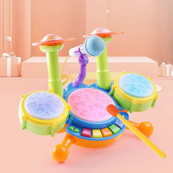 

kids musical drum toys baby light&sound jazz drum kit electronic percussion musical instrument educational gifts toys as gifts