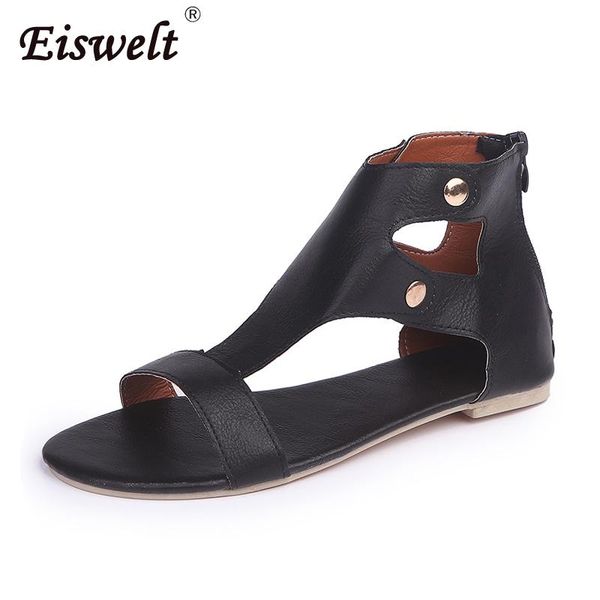 

summer women sandals soft leather ladies female casual shoes solid spring, Black