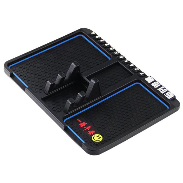 

anti-slip mats interior decor universal car dashboard numbers heat resistance anti slip mat multifunction pvc safe phone holder parking card