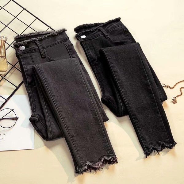 

women's jeans female denim pants black color womens woman stretch bottoms feminino skinny for women trousers plus size, Blue