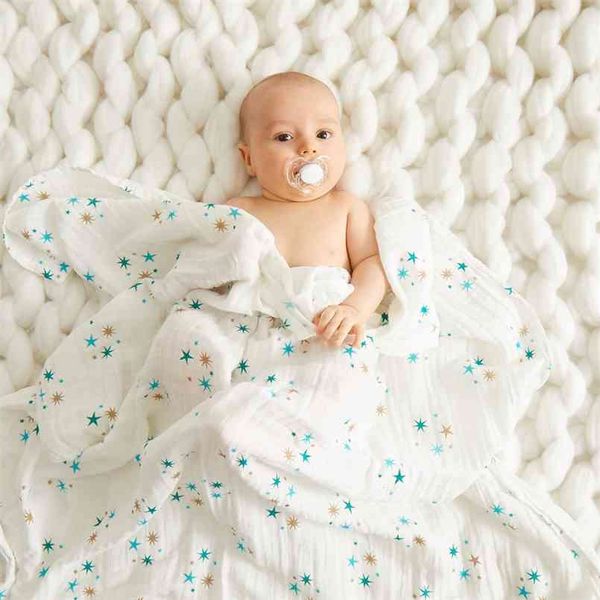

breathable star print muslin toddlers gear accessories bed 210528