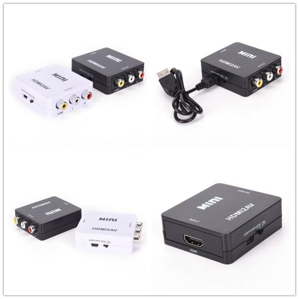 

audio cables & connectors jetting 1pc to rca av/cvbs adapter hd 1080p mini 2av video converter with usb power cable