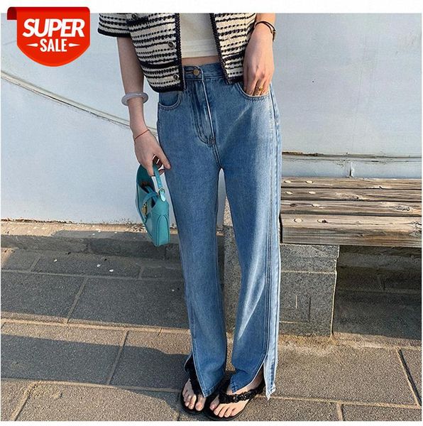 

[small-waisted jeans] straight loose commuter high-waisted wide-leg pants for women, small #hd6g, Black;gray
