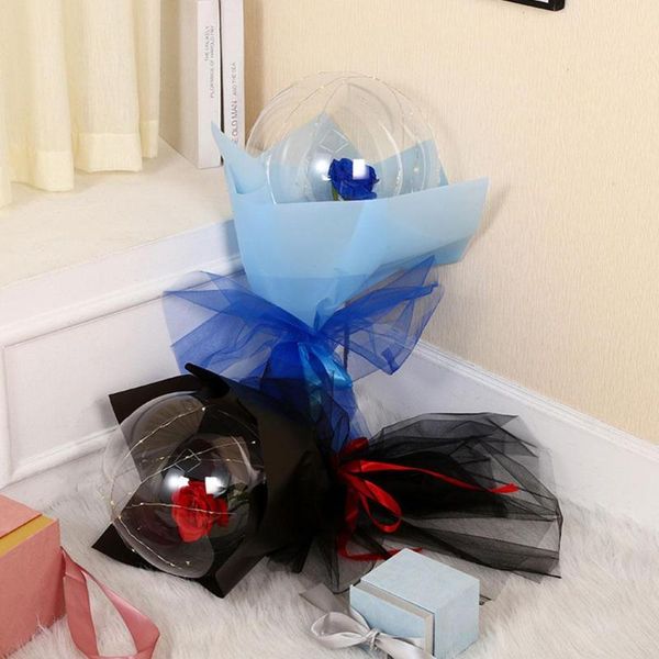 

party decoration led lichtgevende ballon rose boeket transparante bobo bal valentijnsdag gift birthday bruiloft decoratie ballonnen
