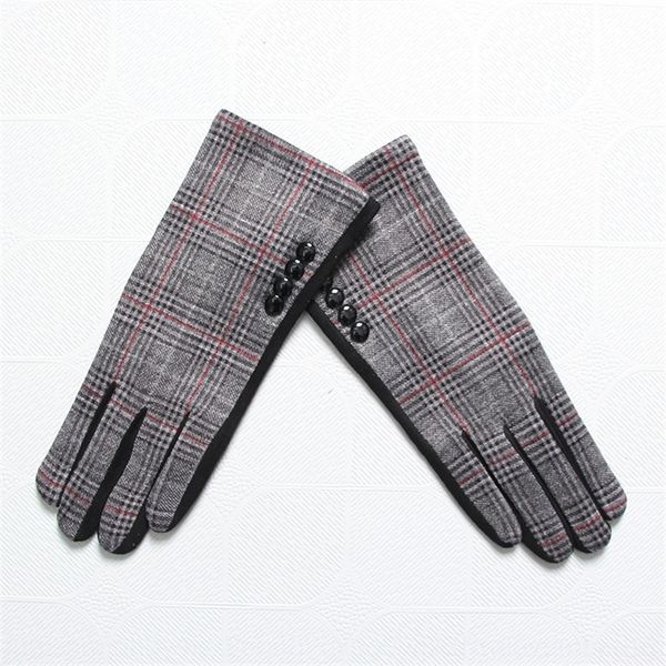 

23a korean fashion simple lattice women' warm autumn warm lovesgloves and lovesand winter outdoor ridin touch screen thin sub finer mi, Blue;gray
