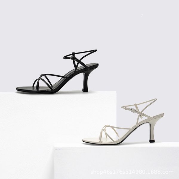 

sandals women's shoes wear high-heeled women's simple straps inclined to ornaments sandals yhh0, Black