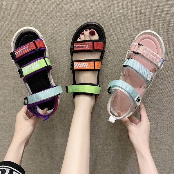 

sandals summer 2021 fashion shoes casual beach for woman classics lightweight sandal sports outdoor open toe, Black