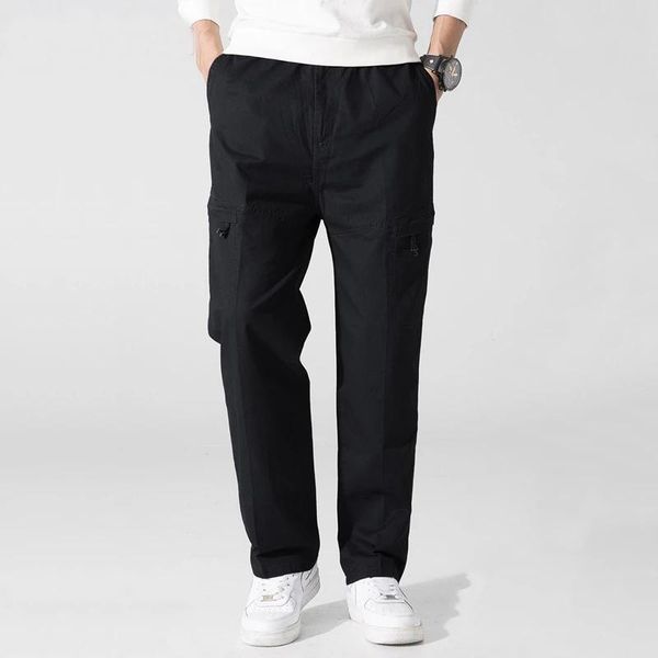 

men's pants clothing sports for men military style trousers cargo, Black