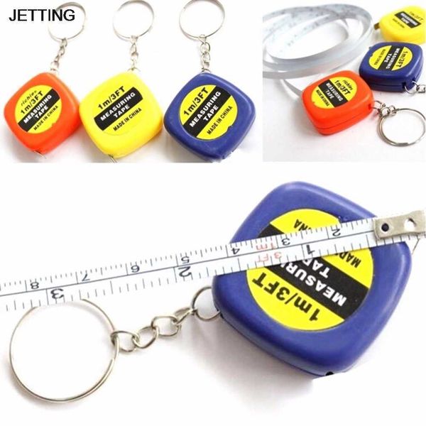 Moda Chaveiro Chaveiro 1 Medidor Cor Chaveiro Aleatório Keyring Tool Popular Mini Fita Métrica Portátil Chave Chave Men Presente G1019