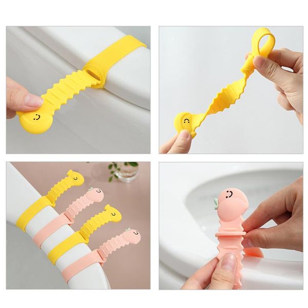 

toilet seat covers adjustable lid handle antibacterial silicone easy to clean