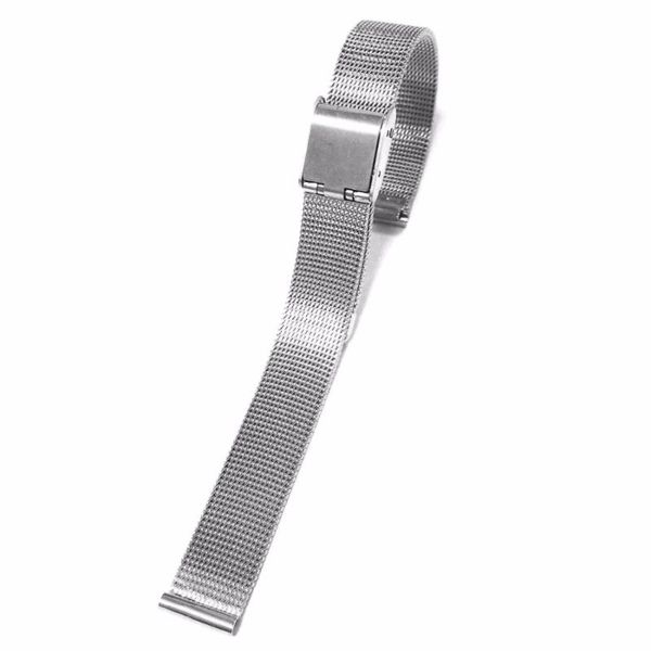 

watch bands 14mm stainless steel slim mesh ladies bracelet band sliver wb1221b14sb, Black;brown