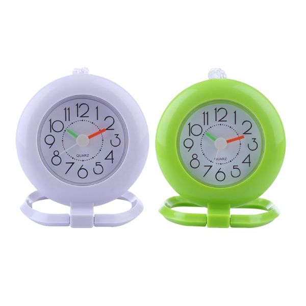 

wall clocks bathroom shower clock slate hanging with ring towel hook, water proof, silently, to hang or stand
