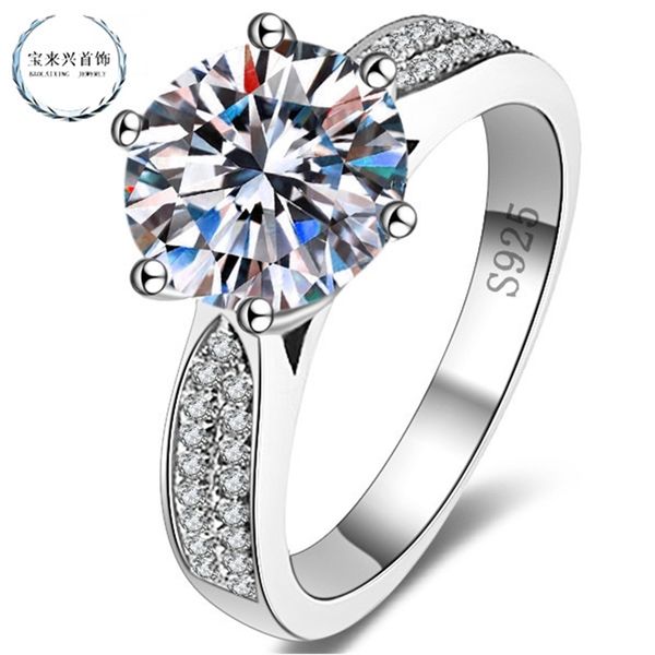 

ring s925 silver half wall mountain mosang stone female inlay accessories