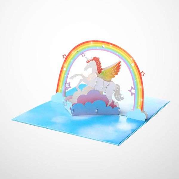 

greeting cards rainbow vivid colorful 3d stereoscopic gift creative