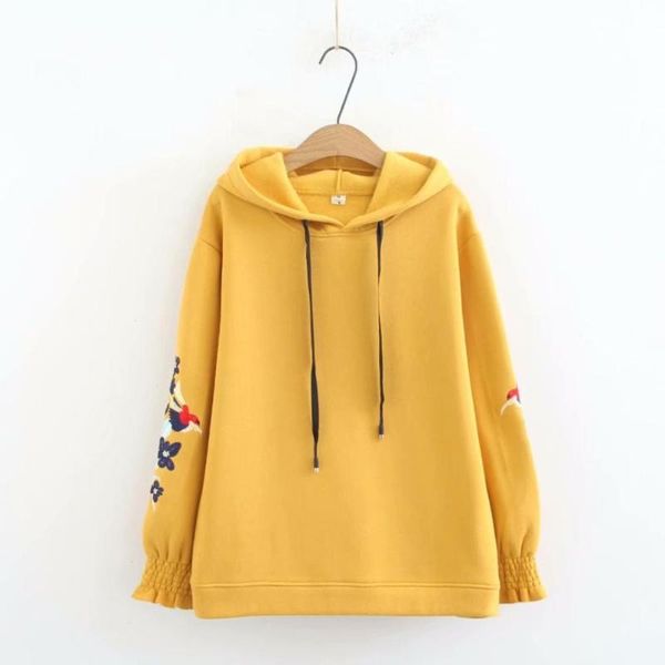 

women's hoodies & sweatshirts solid black gold green coral red cotton loose embroidery long sleeve women 2021 autumn casual ladies top