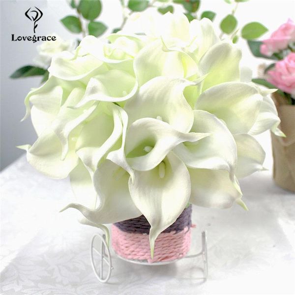 

wedding flowers love small white bouquets accessories artificial calla fake bouquet bridal flower decor