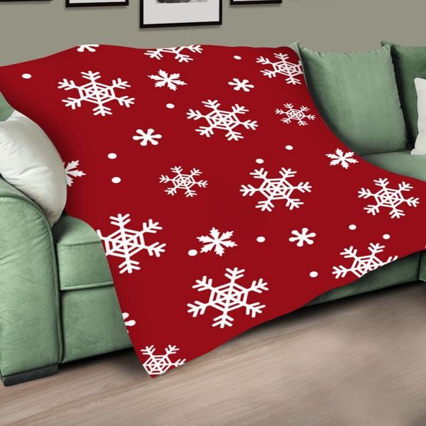 

christmas bedsure snowflake red and white blanket for winter bedding couch sofa gift warm keeping mat carpets