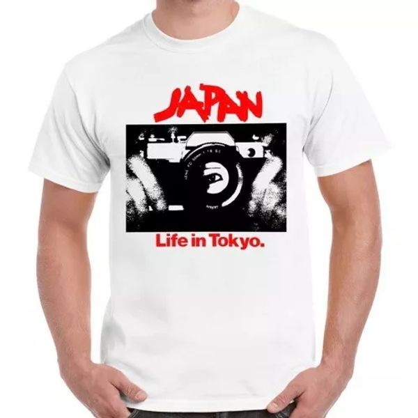 

japan sylvian life in tokyo pop retrot shirt 1564, White;black
