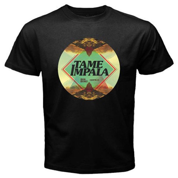 

new tame impala logo men's black t-shirt size s to 3xl, White;black