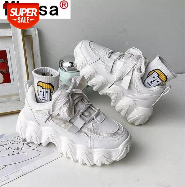 

women's shoes spring 2021 new breathable thick-soled father comfortable sneakers casual vulcanized #vg8y