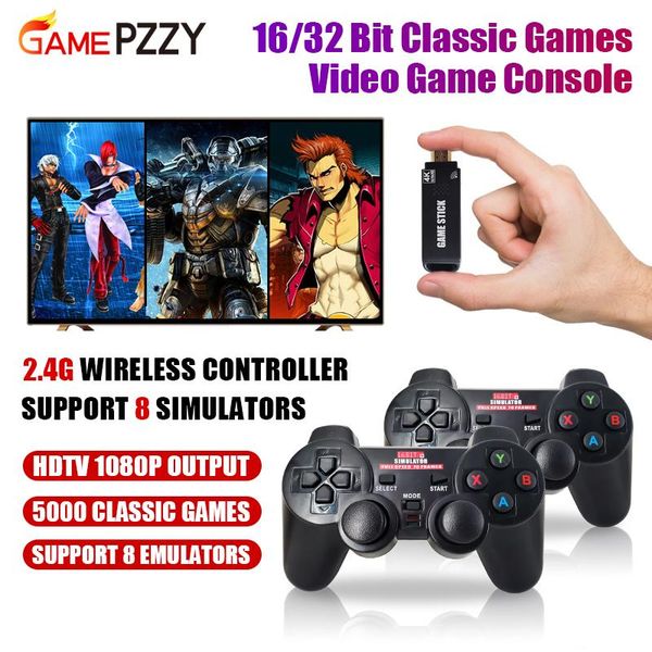 

portable game players 4k tv video console with 2.4g wireless controller retro hdv100 hd/av