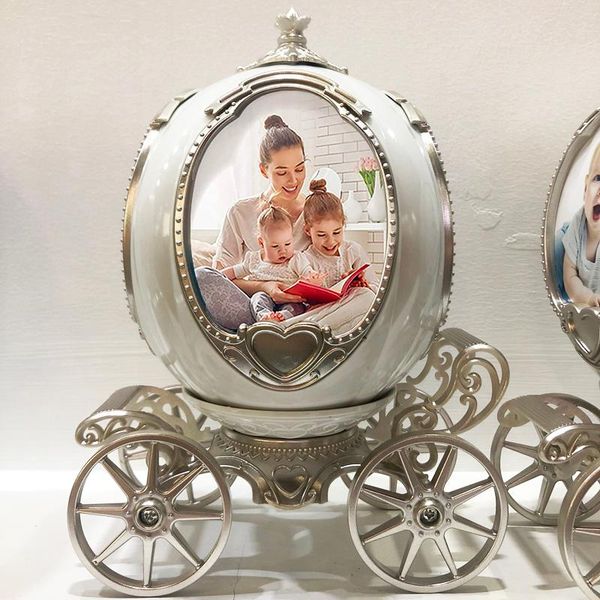 

frames personalized pumpkin car music box picture frame po decorative desk-rotating display custom 4