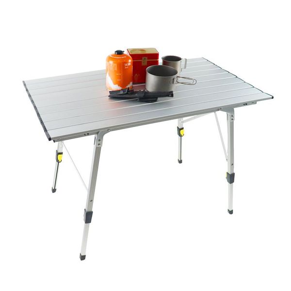 

camp furniture outdoor folding camping table portable picnic aluminium patio roll up tablewith carrying bag