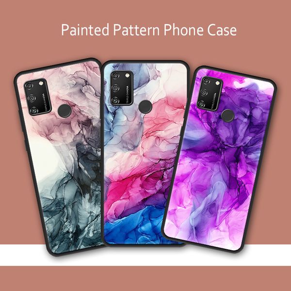 

lx brand watercolor painting case for honor 10 lite 10i 10x 9 lite 10 marbled full protective cover for honor 9x premium 9c 9a 8x 8c 8a