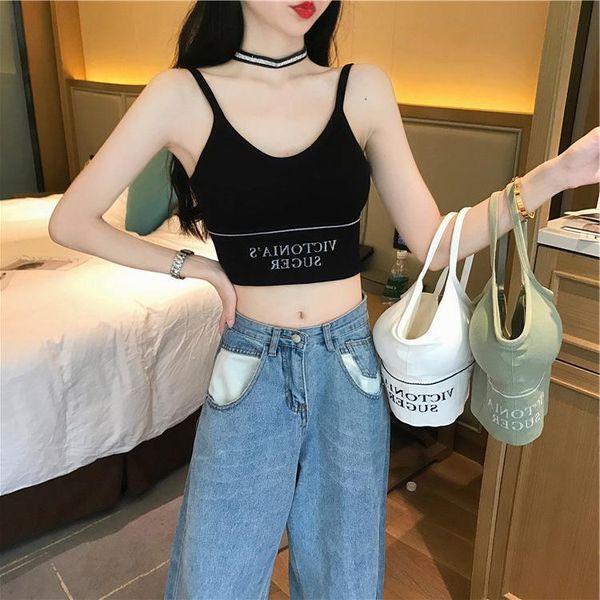 

beauty back bra camisole women's chest pad integrated large u-shaped internet base ride summer tube underwear gym clothing, White;black